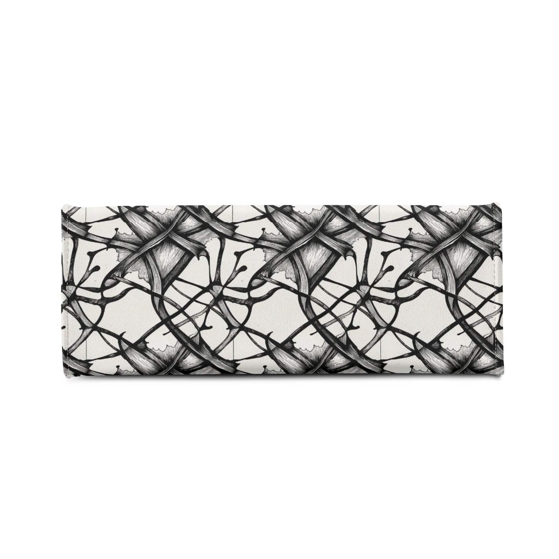 Ink Floral Luxury Women's Leather Handbag (3 sizes) - DeRose Seasonal