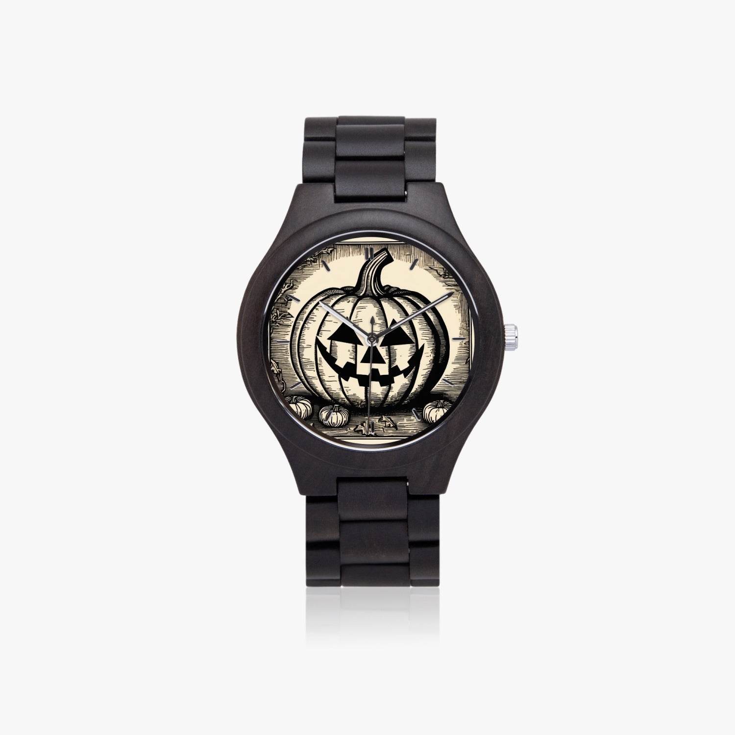 Jack-O-Lantern Italian Olive Lumber Quartz Watch - DeRose Seasonal