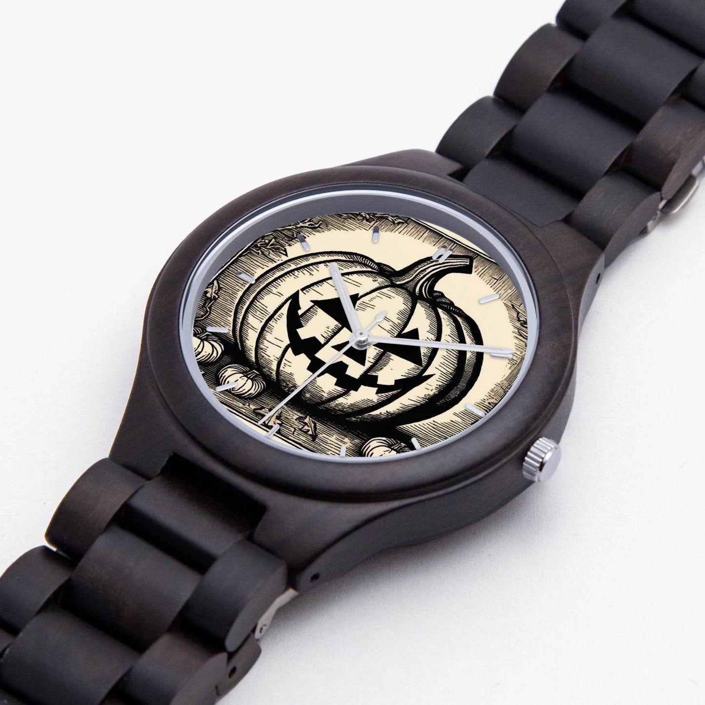Jack-O-Lantern Italian Olive Lumber Quartz Watch - DeRose Seasonal