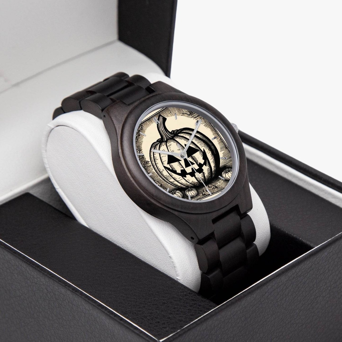 Jack-O-Lantern Italian Olive Lumber Quartz Watch - DeRose Seasonal