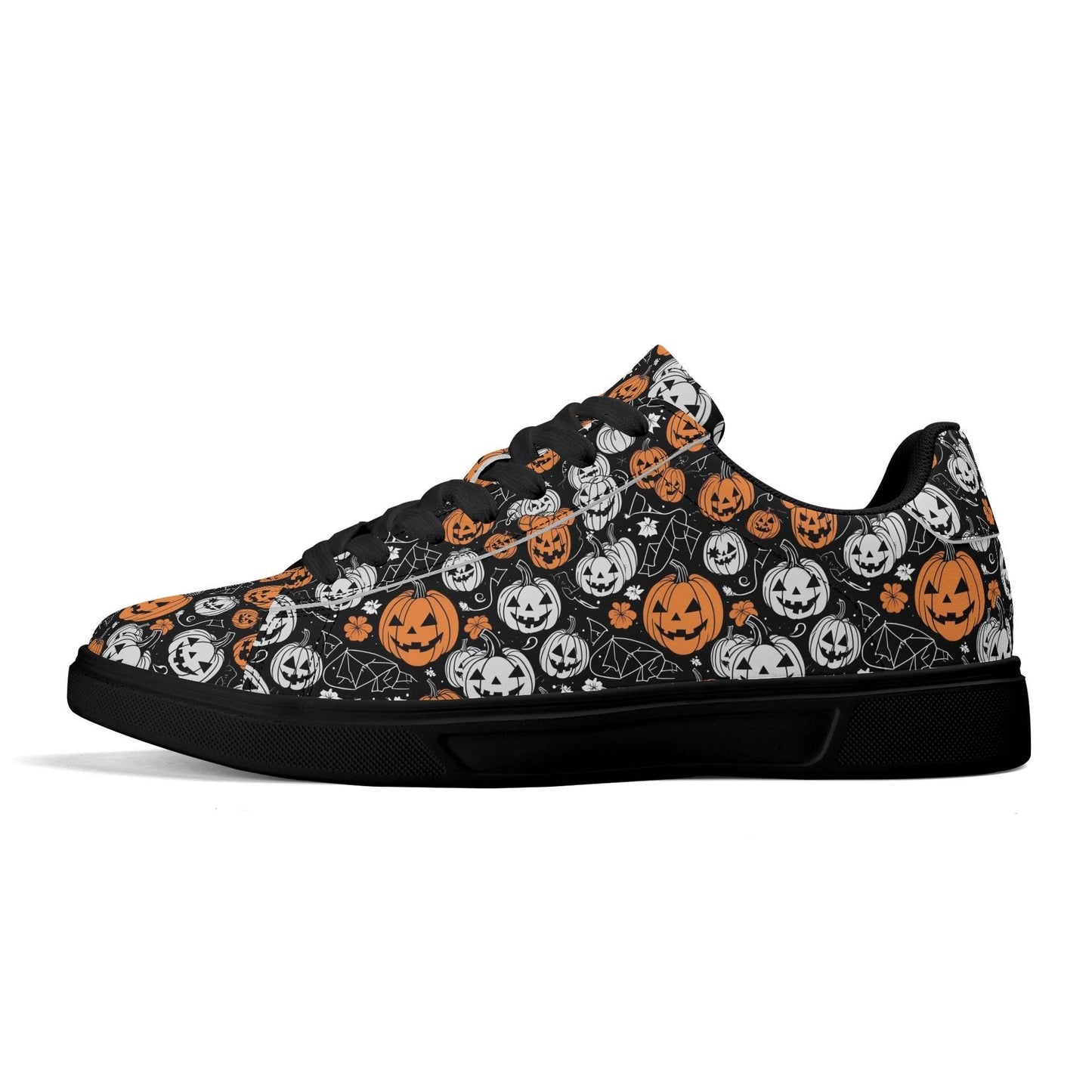 Jack-O-Lantern Adult Lightweight Brand Low Top Leather Shoes - DeRose Seasonal