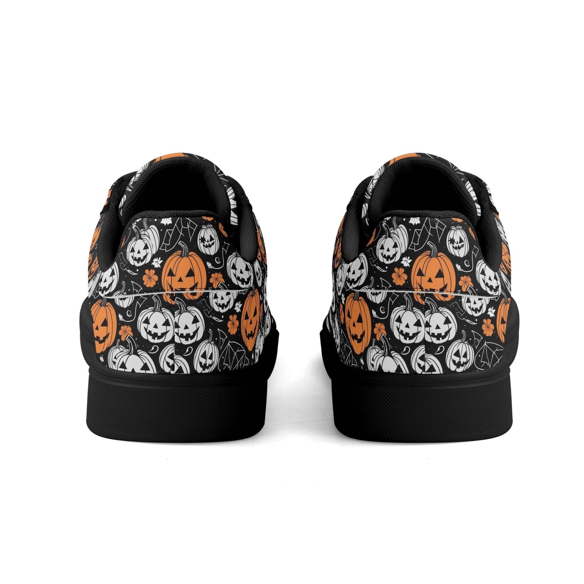 Jack-O-Lantern Adult Lightweight Brand Low Top Leather Shoes - DeRose Seasonal