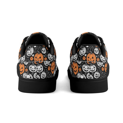 Jack-O-Lantern Adult Lightweight Brand Low Top Leather Shoes - DeRose Seasonal
