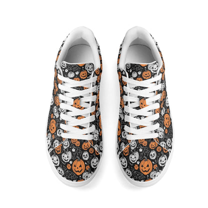 Jack-O-Lantern Adult Lightweight Brand Low Top Leather Shoes - DeRose Seasonal
