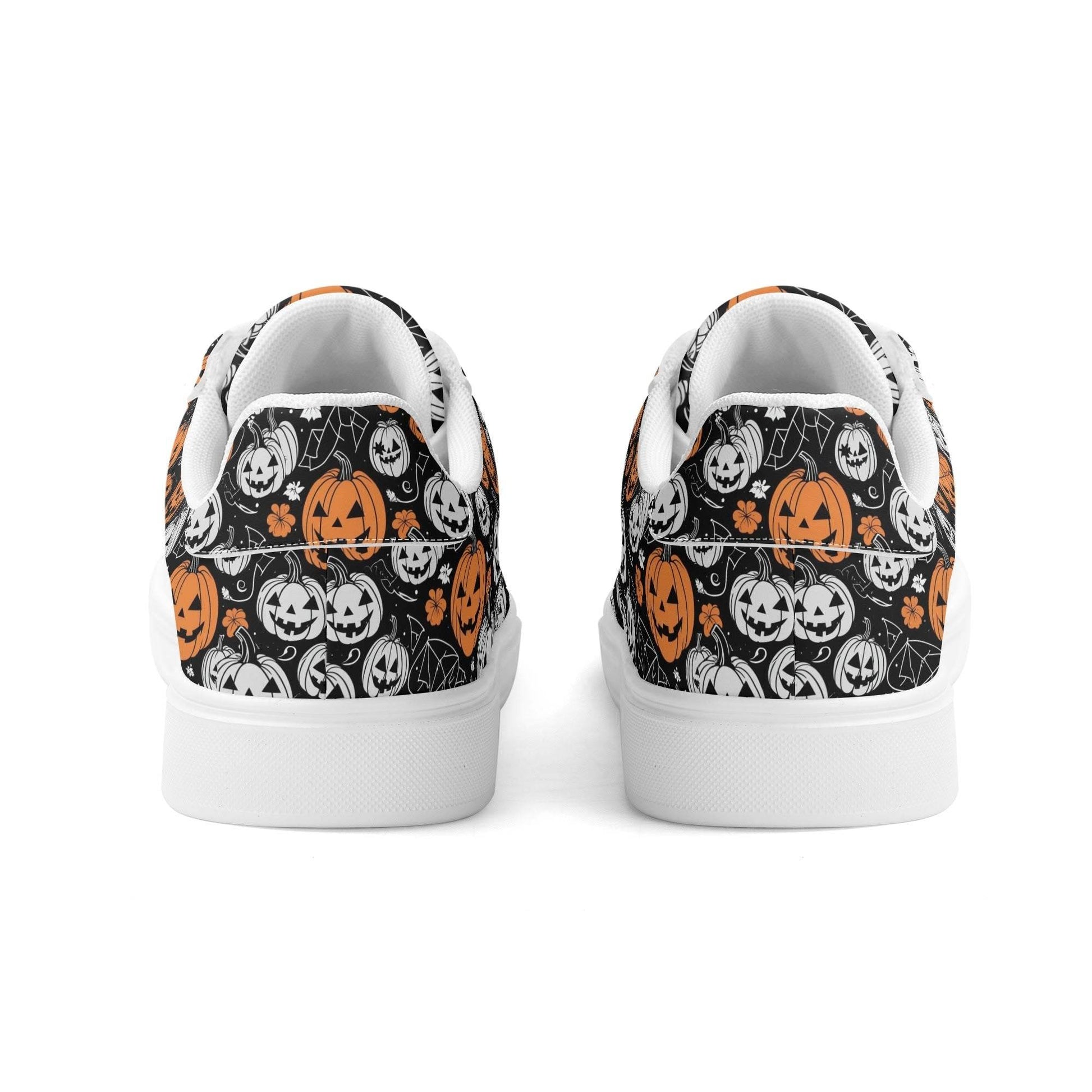 Jack-O-Lantern Adult Lightweight Brand Low Top Leather Shoes - DeRose Seasonal