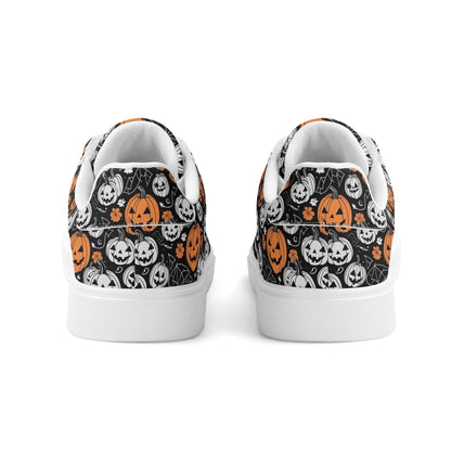 Jack-O-Lantern Adult Lightweight Brand Low Top Leather Shoes - DeRose Seasonal