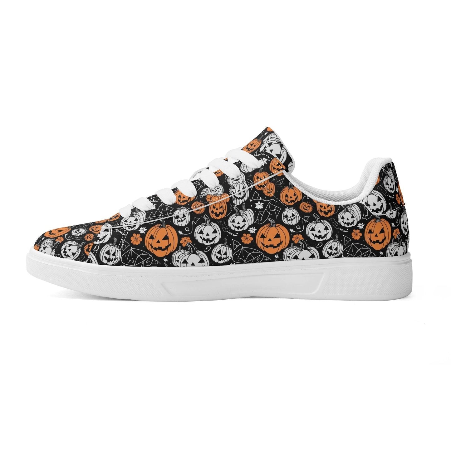 Jack-O-Lantern Adult Lightweight Brand Low Top Leather Shoes - DeRose Seasonal