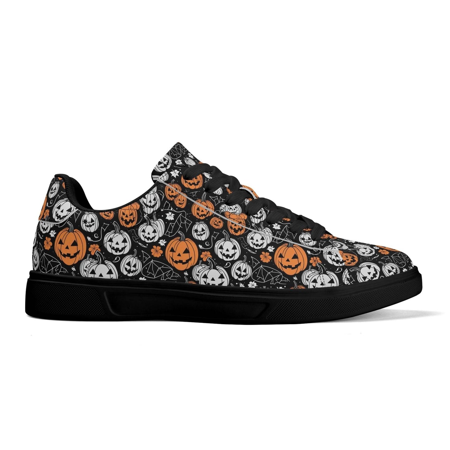 Jack-O-Lantern Adult Lightweight Brand Low Top Leather Shoes - DeRose Seasonal