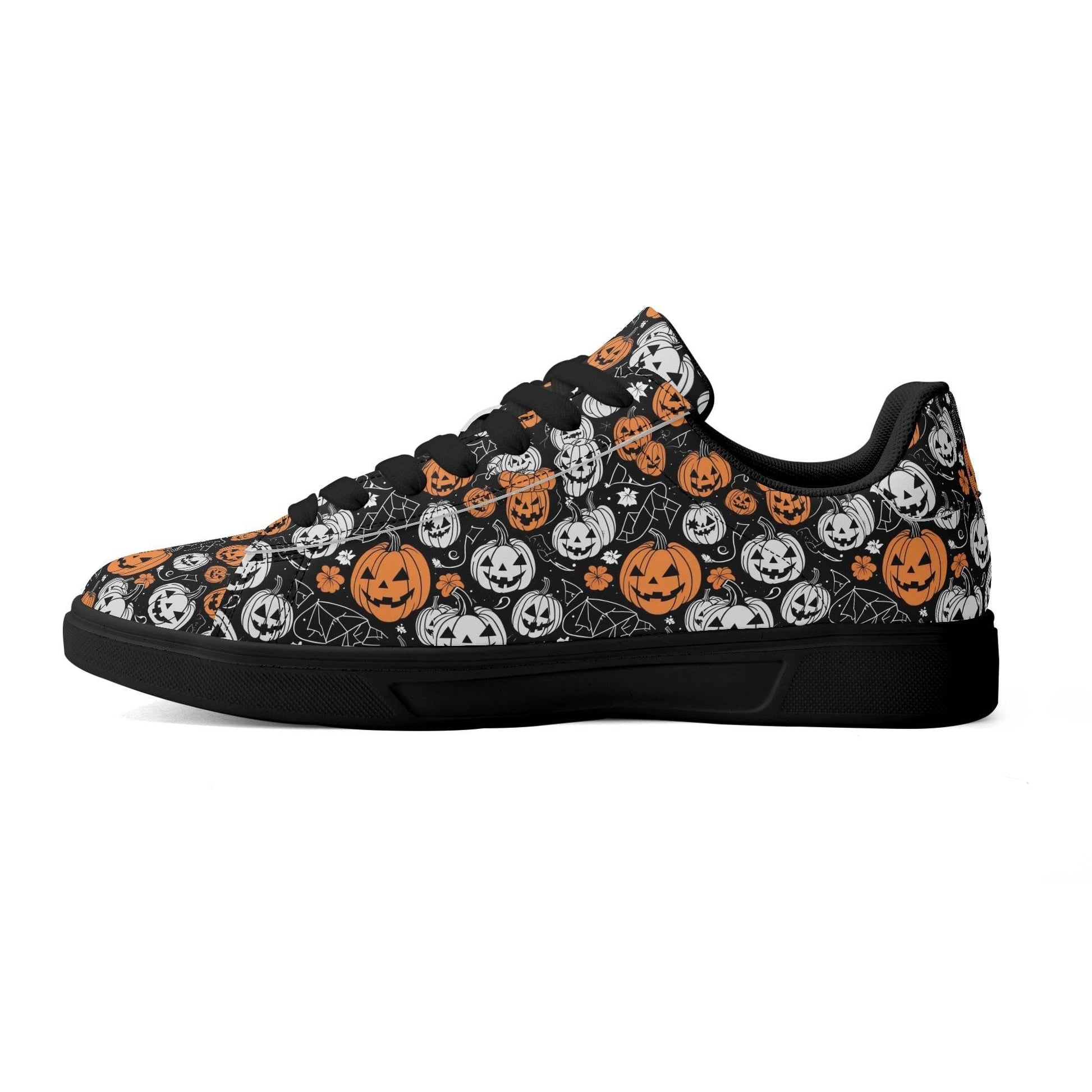 Jack-O-Lantern Adult Lightweight Brand Low Top Leather Shoes - DeRose Seasonal