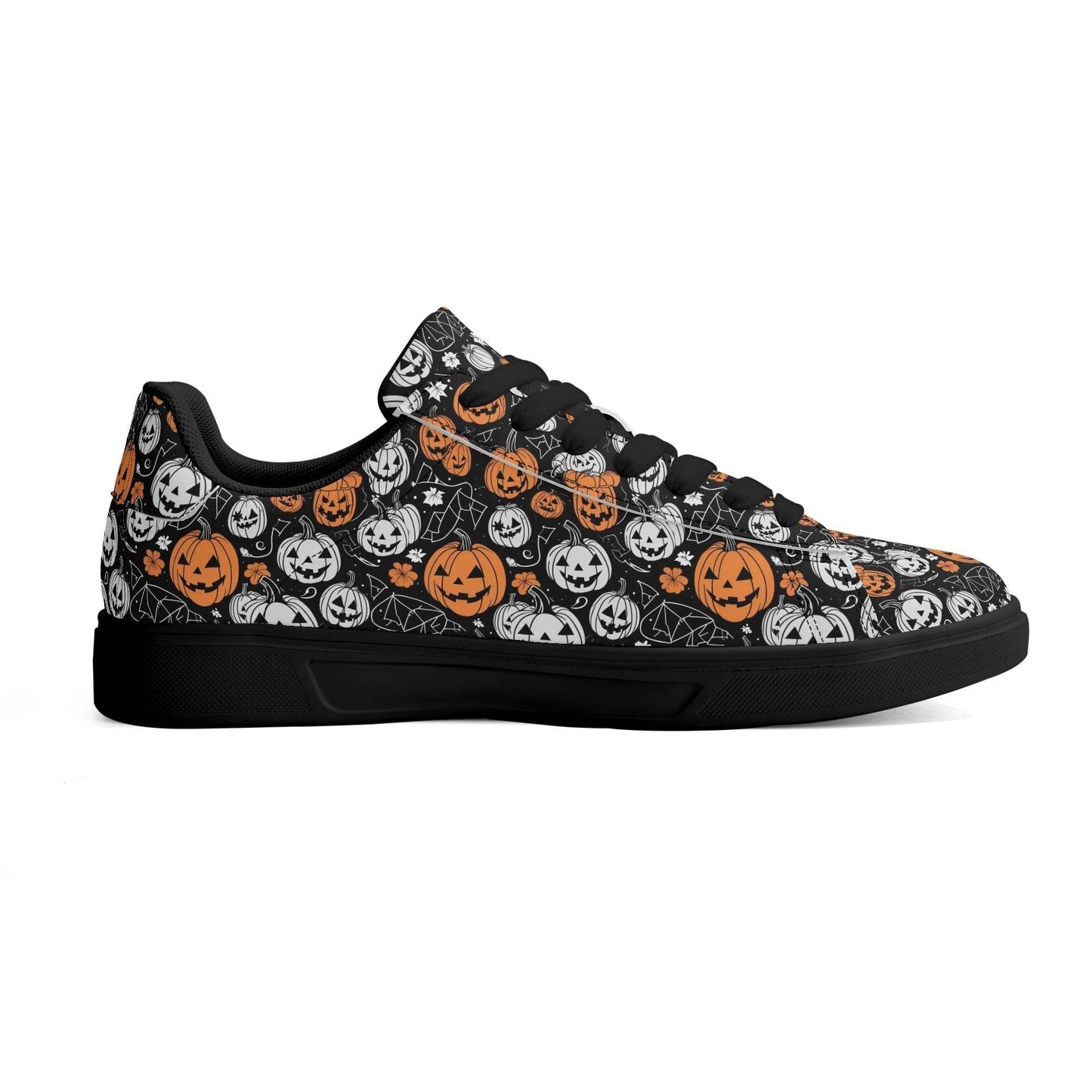 Jack-O-Lantern Adult Lightweight Brand Low Top Leather Shoes - DeRose Seasonal