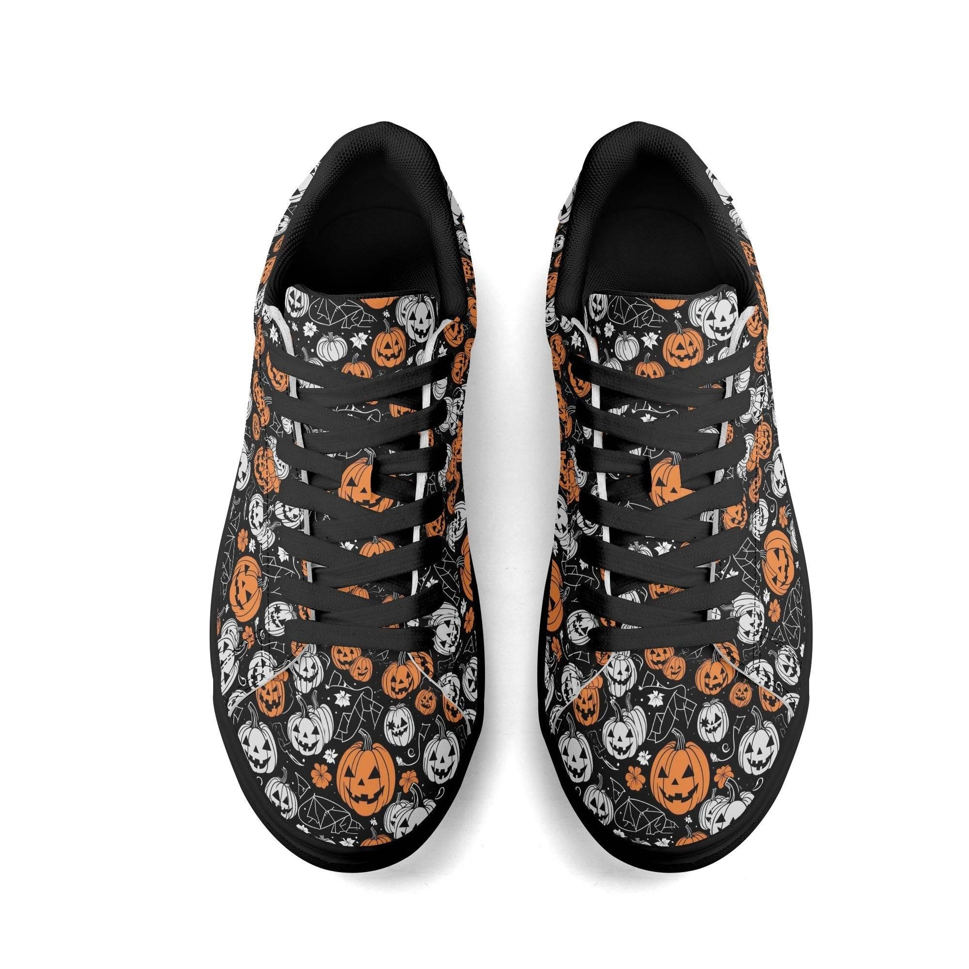 Jack-O-Lantern Adult Lightweight Brand Low Top Leather Shoes - DeRose Seasonal