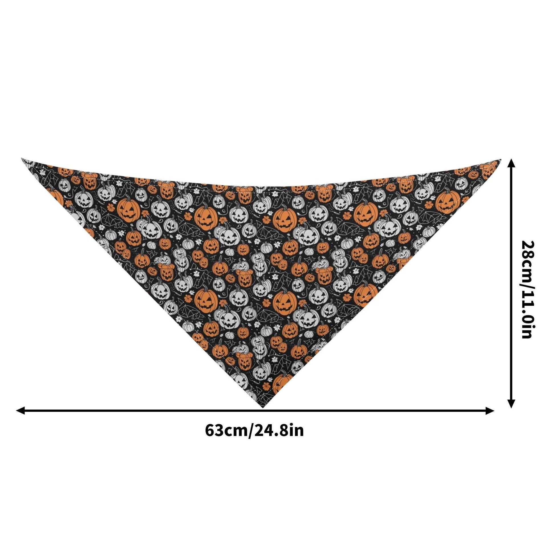 Jack-O-Lanterns Animal Scarf Pet Adjustable Bandanas for Dogs Cats - DeRose Seasonal