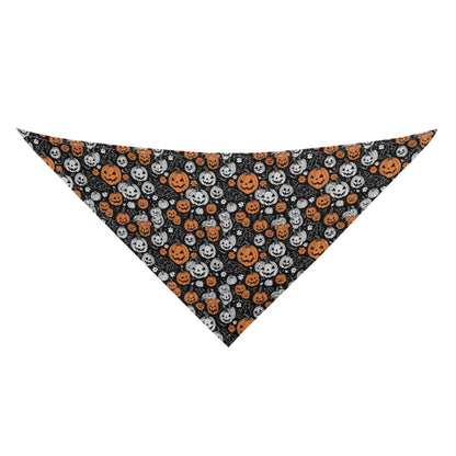 Jack-O-Lanterns Animal Scarf Pet Adjustable Bandanas for Dogs Cats - DeRose Seasonal