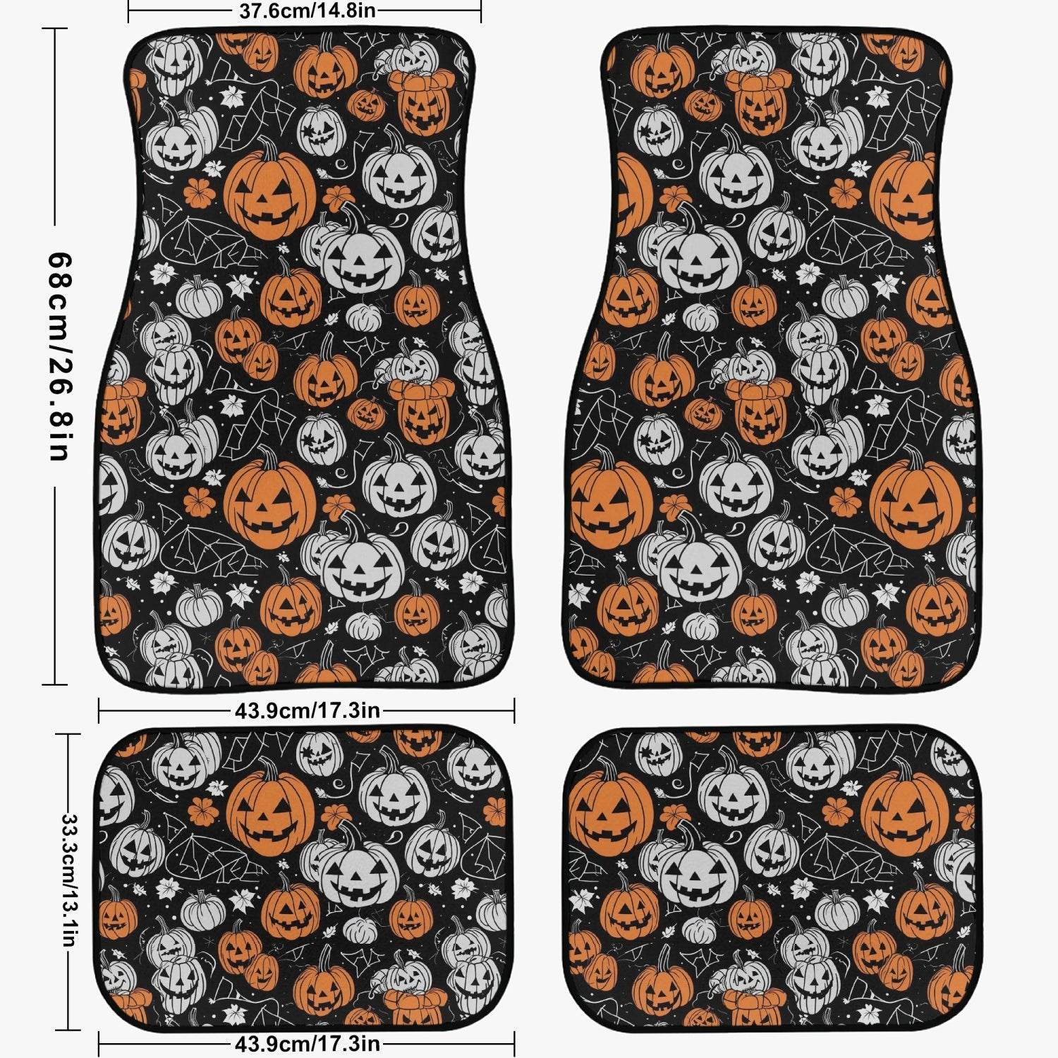 Jack-O-Lanterns Car Floor Mats - 4Pcs - DeRose Seasonal