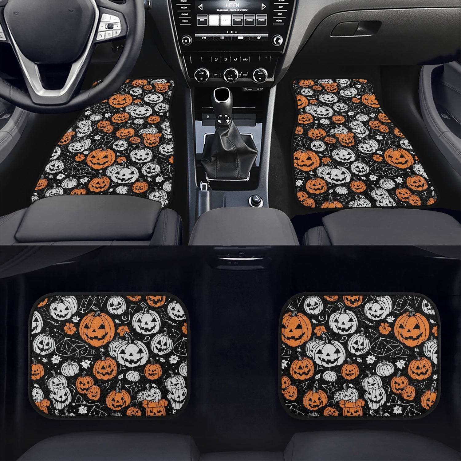 Jack-O-Lanterns Car Floor Mats - 4Pcs - DeRose Seasonal