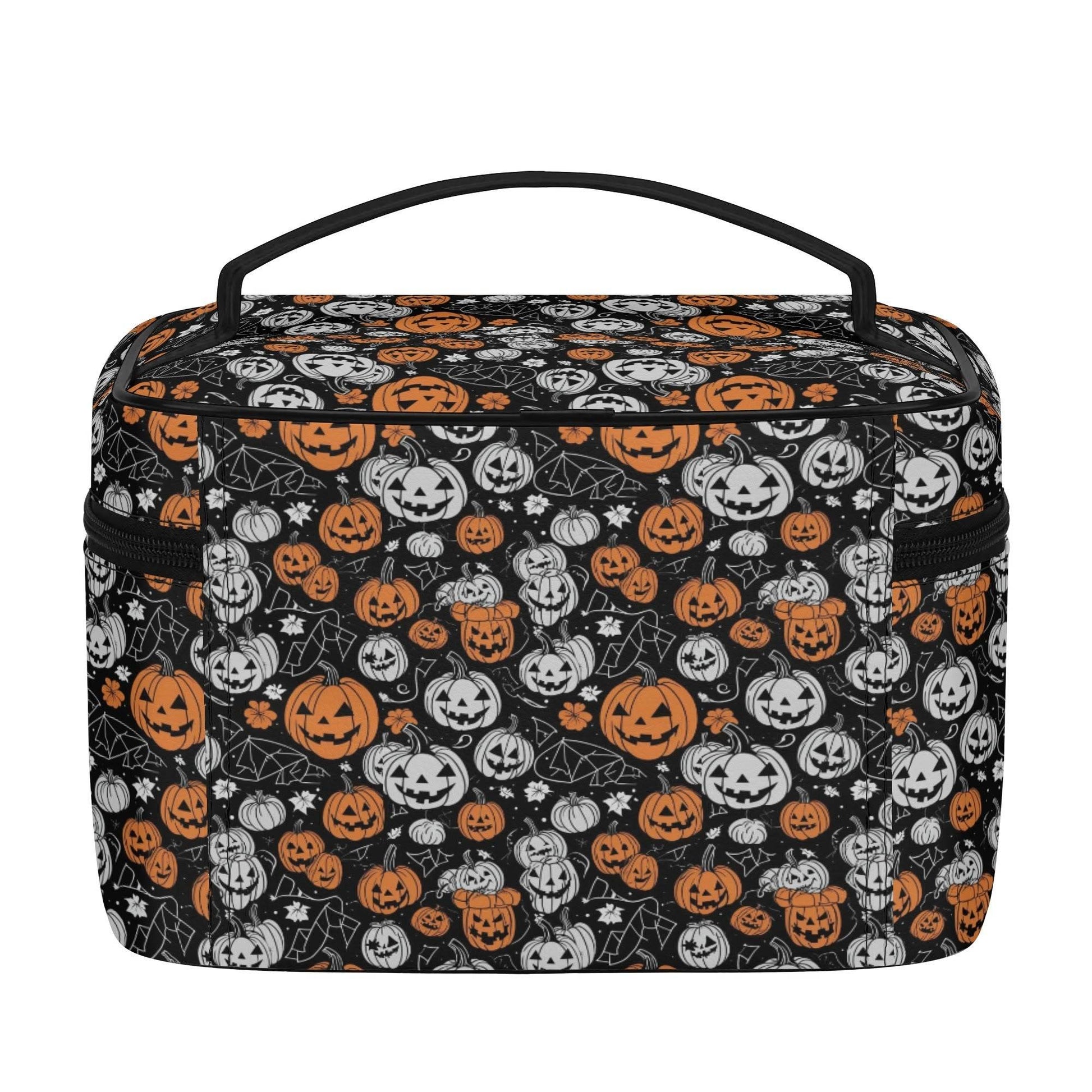 Jack-O-Lantern Leather Cosmetic Bag - DeRose Seasonal