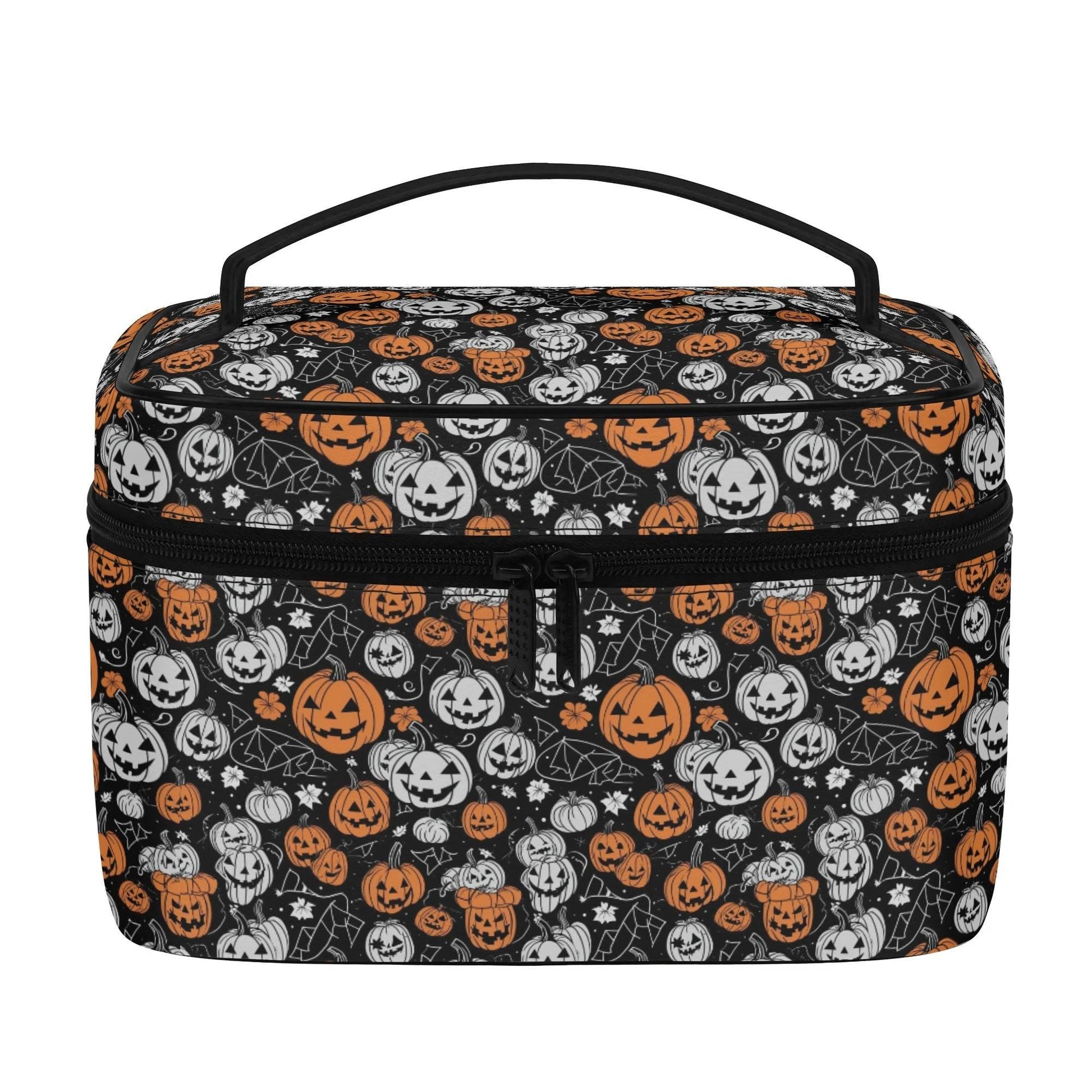 Jack-O-Lantern Leather Cosmetic Bag - DeRose Seasonal
