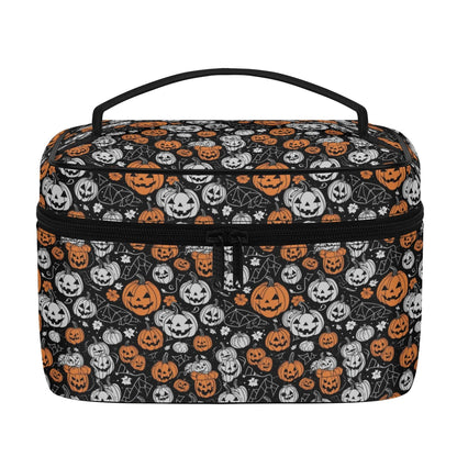 Jack-O-Lantern Leather Cosmetic Bag - DeRose Seasonal