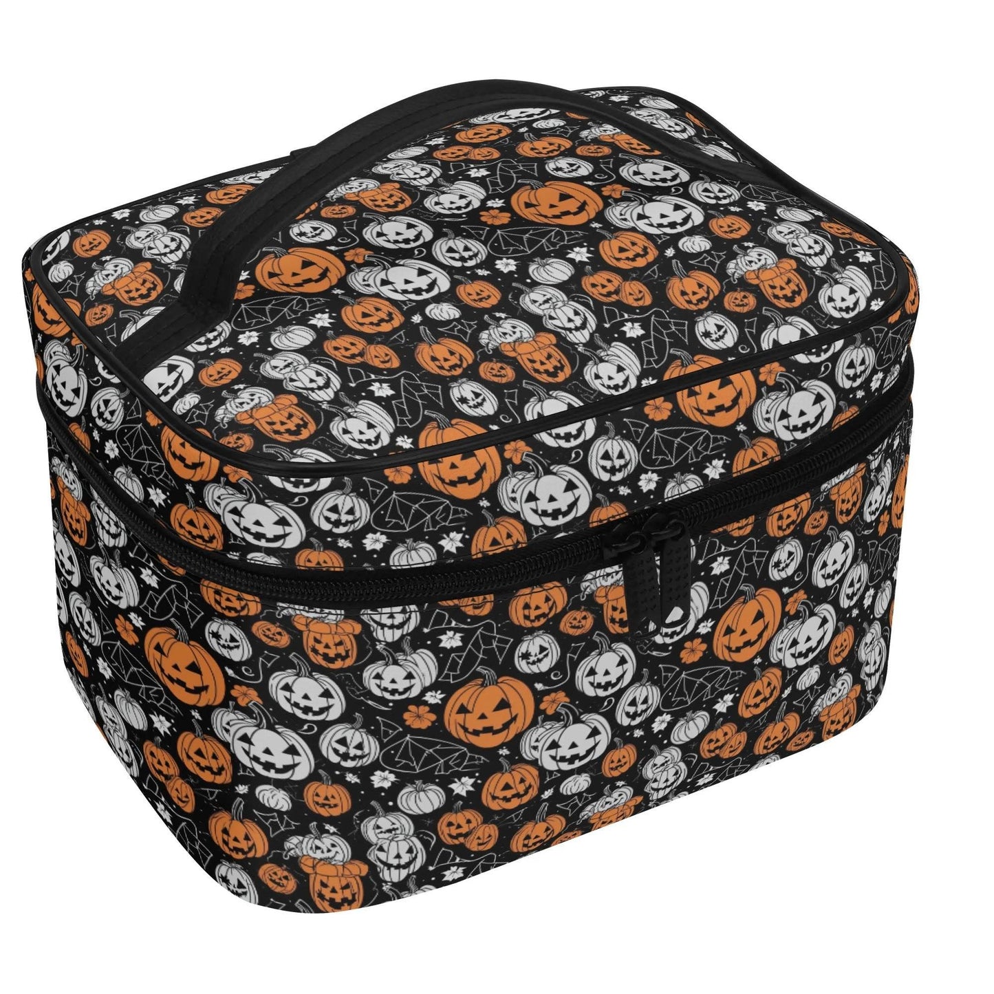 Jack-O-Lantern Leather Cosmetic Bag - DeRose Seasonal