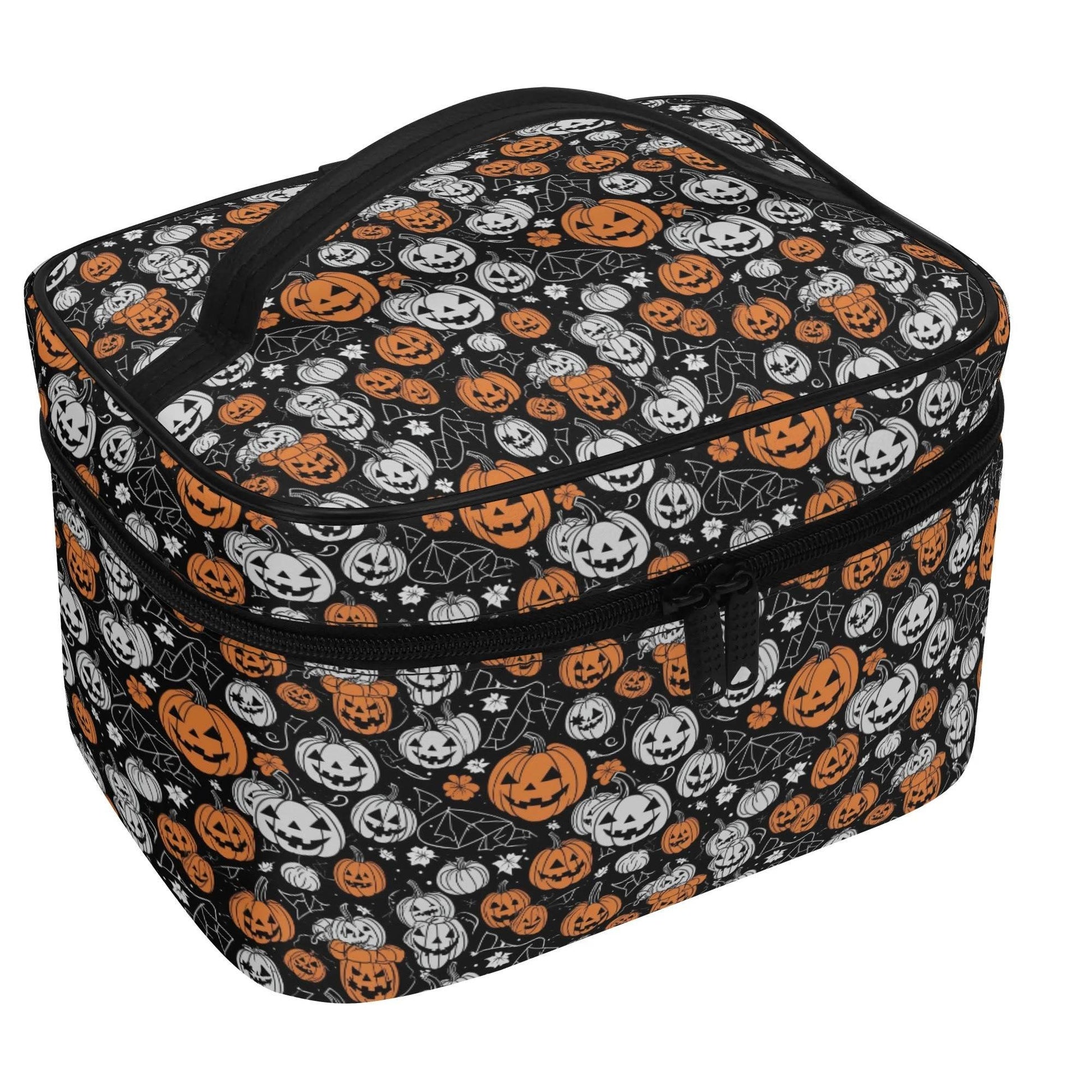 Jack-O-Lantern Leather Cosmetic Bag - DeRose Seasonal