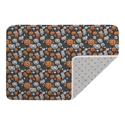 Jack-O-Lantern Plush Indoor Doormat - DeRose Seasonal
