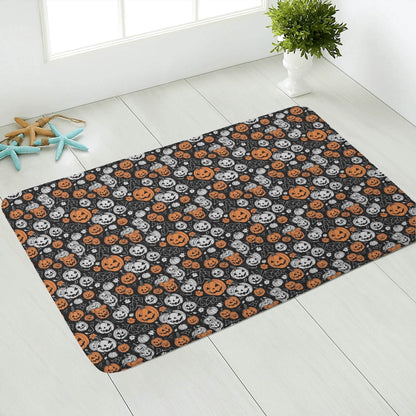 Jack-O-Lantern Plush Indoor Doormat - DeRose Seasonal