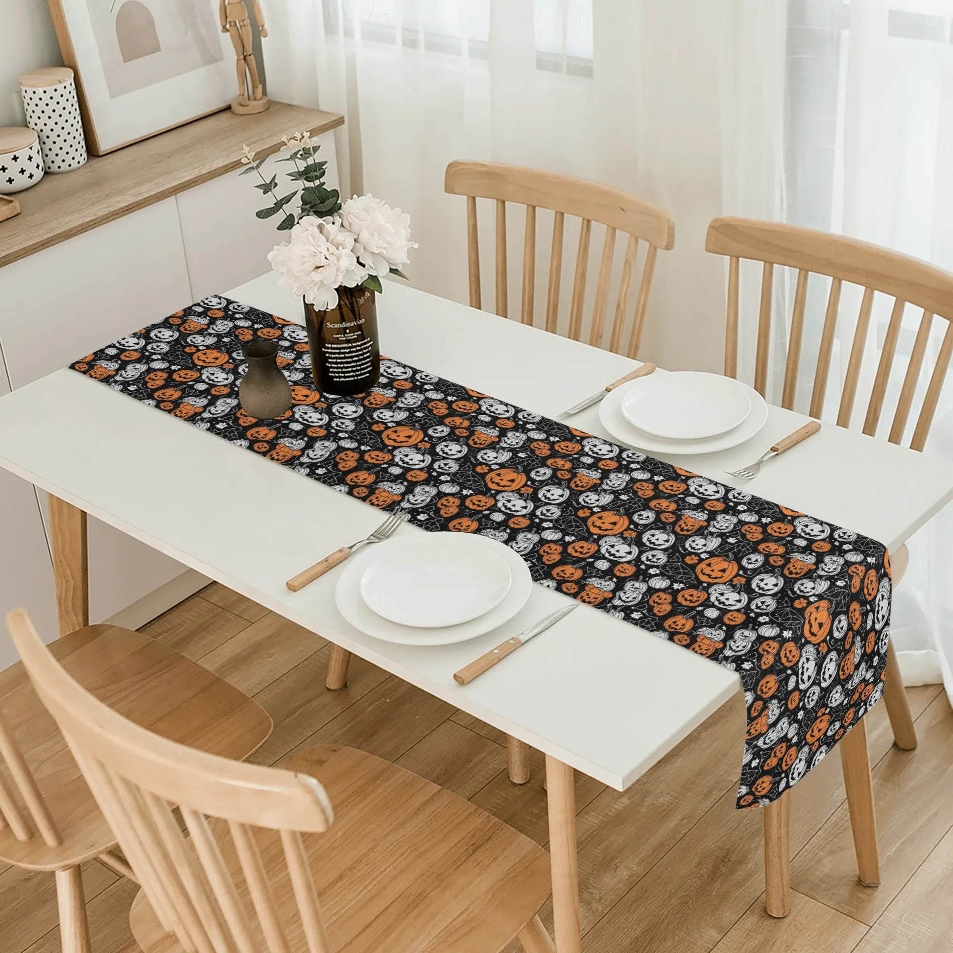 Jack-O-Lantern Polyester Table Runner - DeRose Seasonal