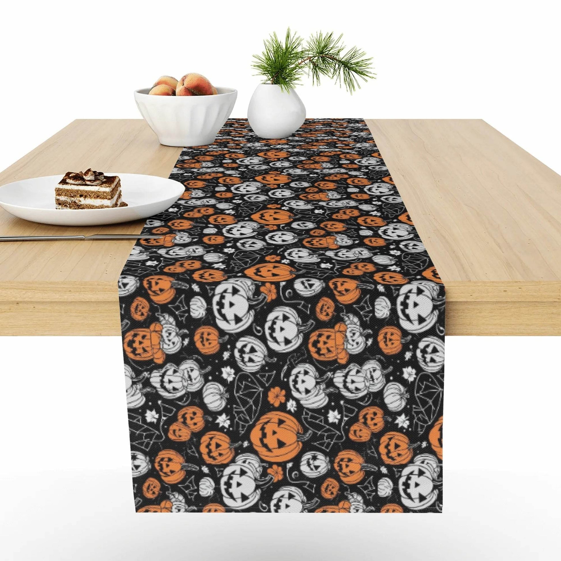 Jack-O-Lantern Polyester Table Runner - DeRose Seasonal
