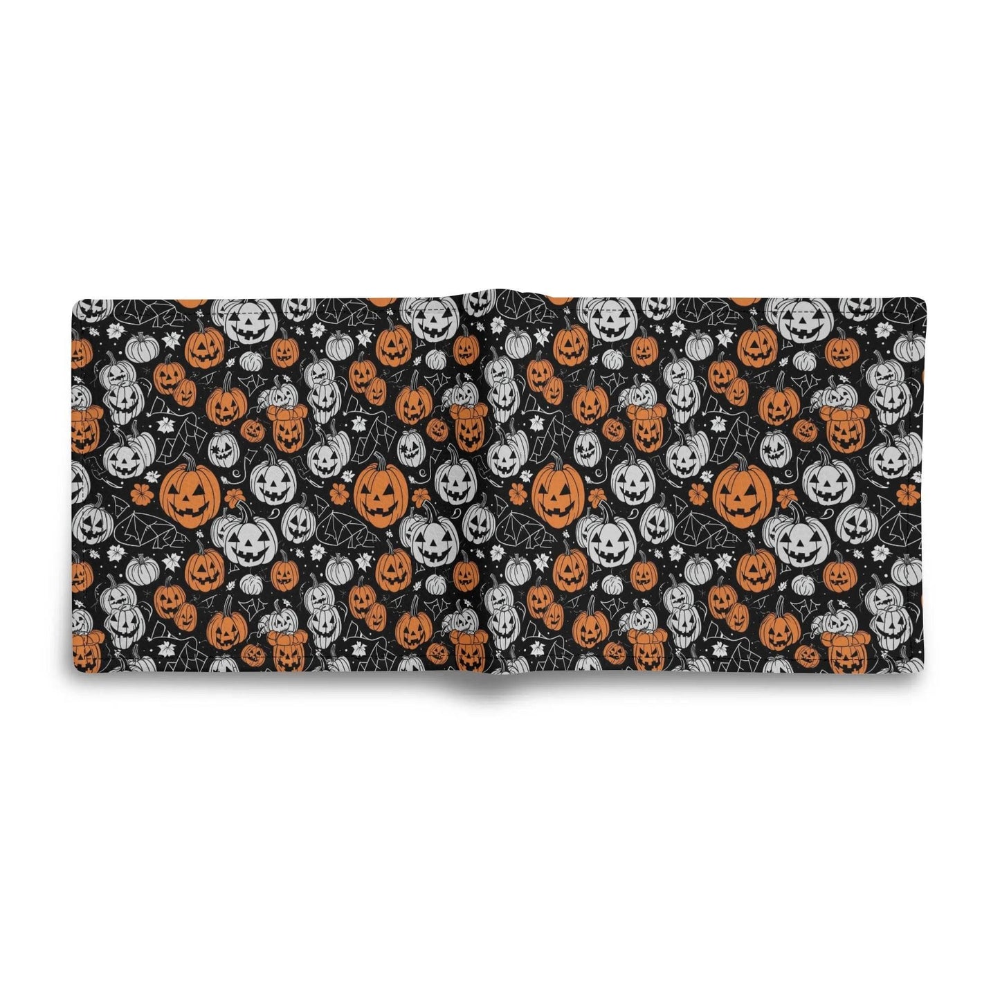 Jack-O-Lantern Men's Minimalist Leather Folded Wallet - DeRose Seasonal