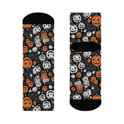 Jack-o-Lantern Crew Socks 3 sizes - DeRose Seasonal