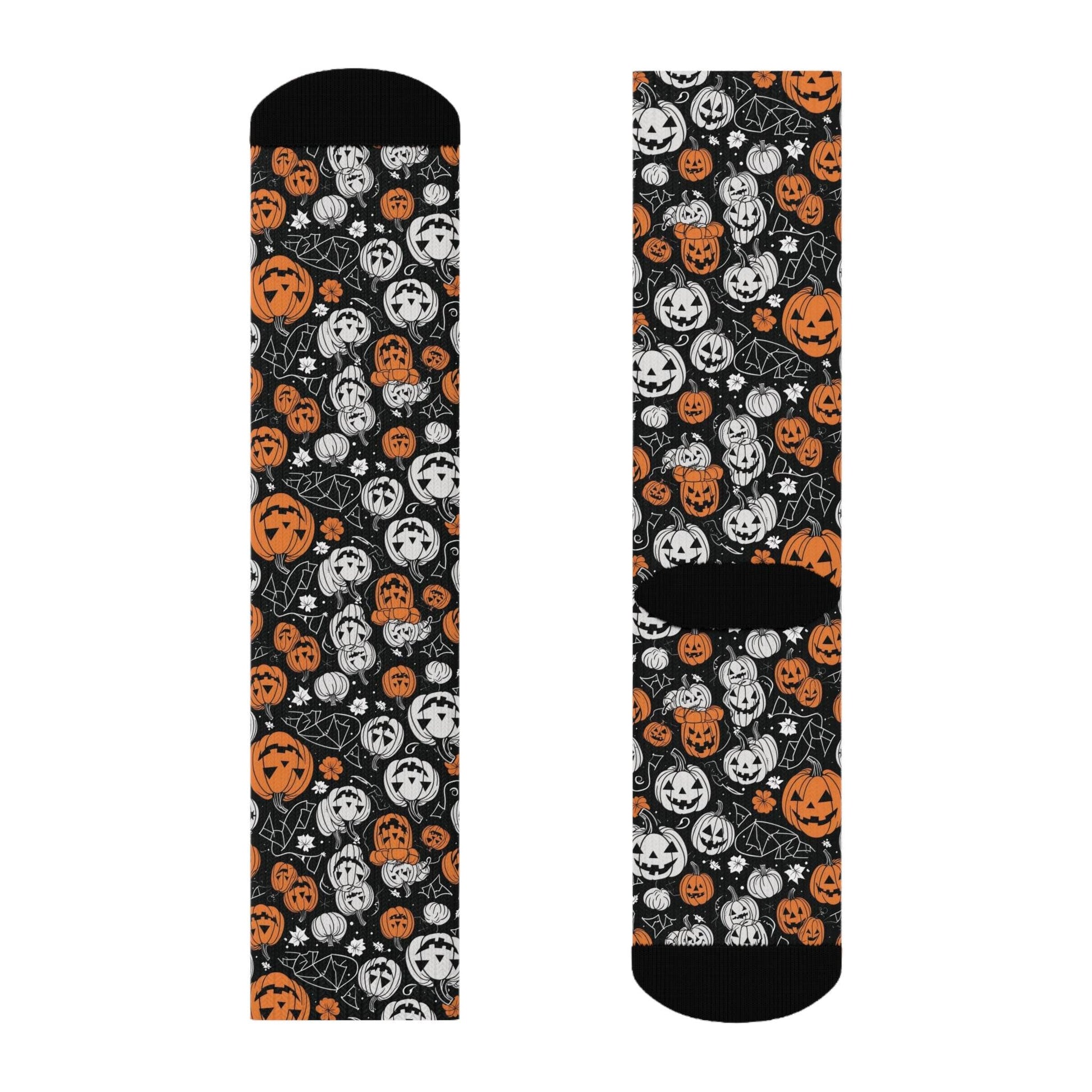 Jack-o-Lantern Crew Socks 3 sizes - DeRose Seasonal