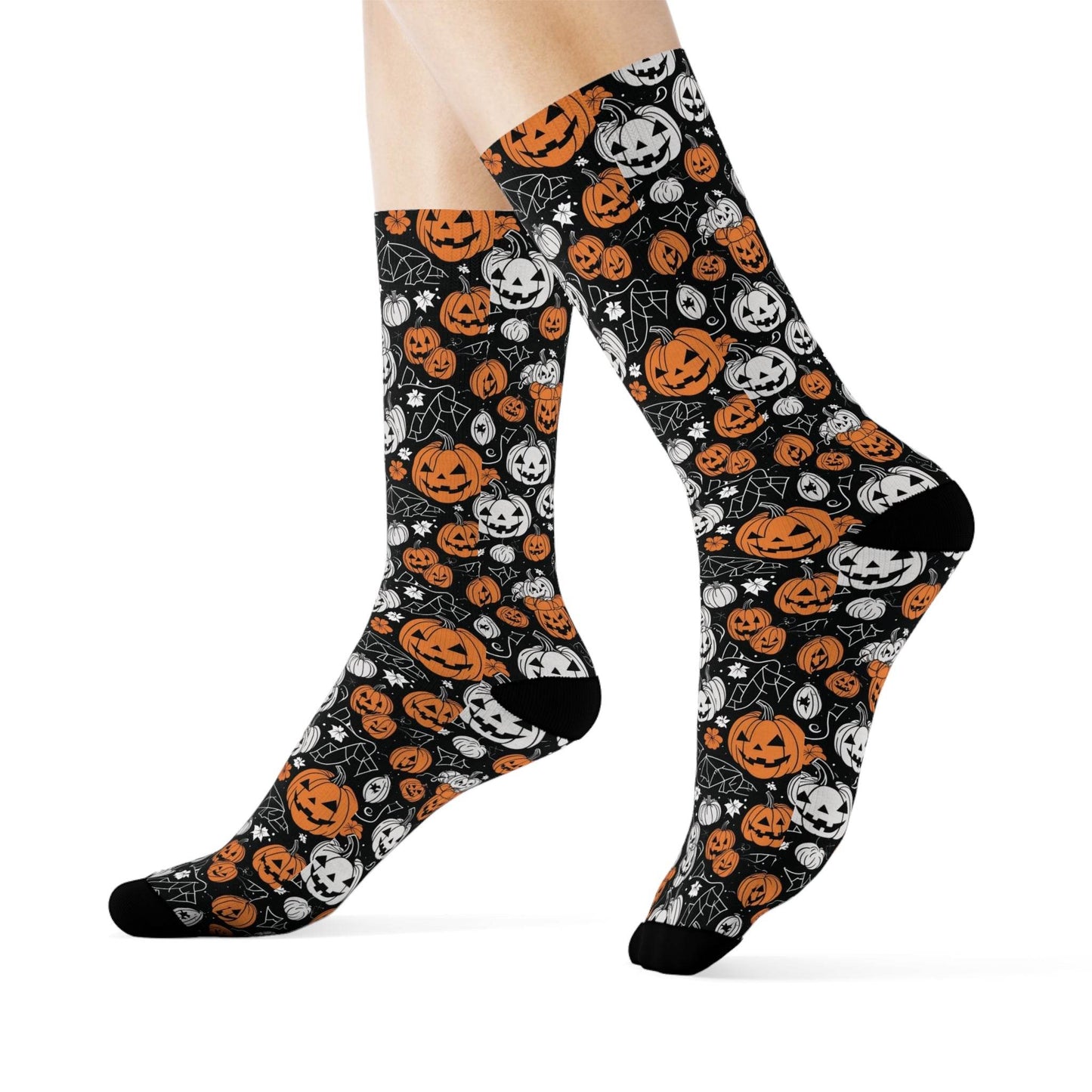 Jack-o-Lantern Crew Socks 3 sizes - DeRose Seasonal