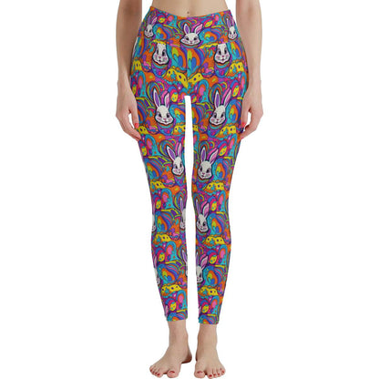 Trippy Bunny Women's Polyester Yoga pants Leggings - DeRose Seasonal