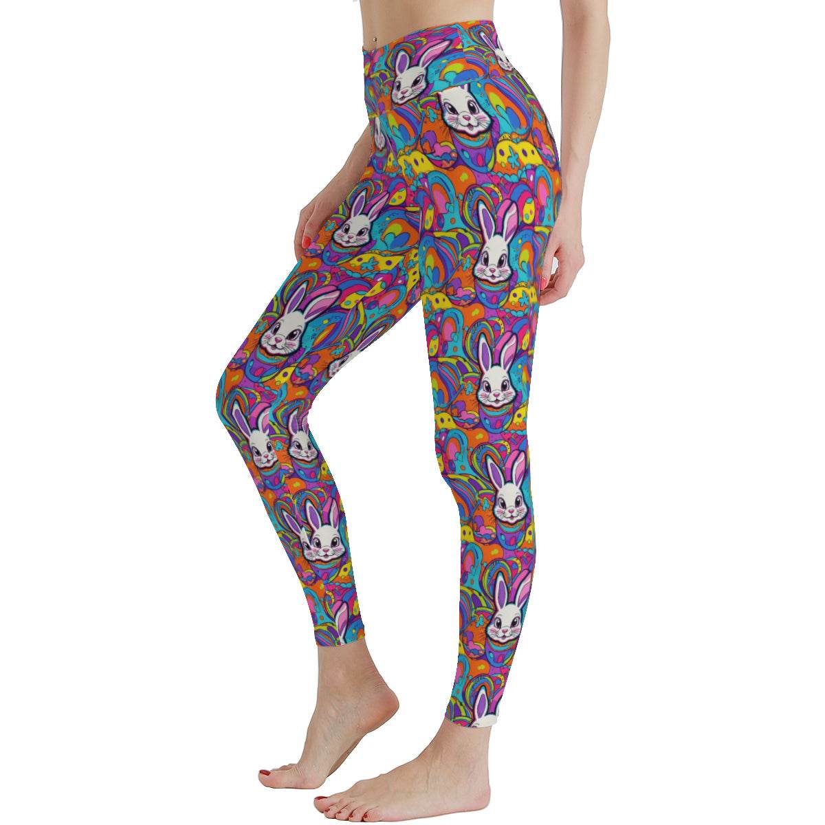 Trippy Bunny Women's Polyester Yoga pants Leggings - DeRose Seasonal