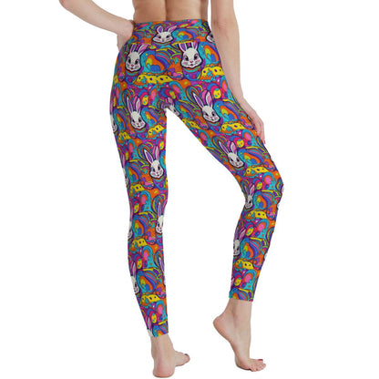 Trippy Bunny Women's Polyester Yoga pants Leggings - DeRose Seasonal