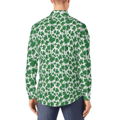Little Clovers Men's Classic Long-Sleeved Shirt | Polyester - DeRose Seasonal
