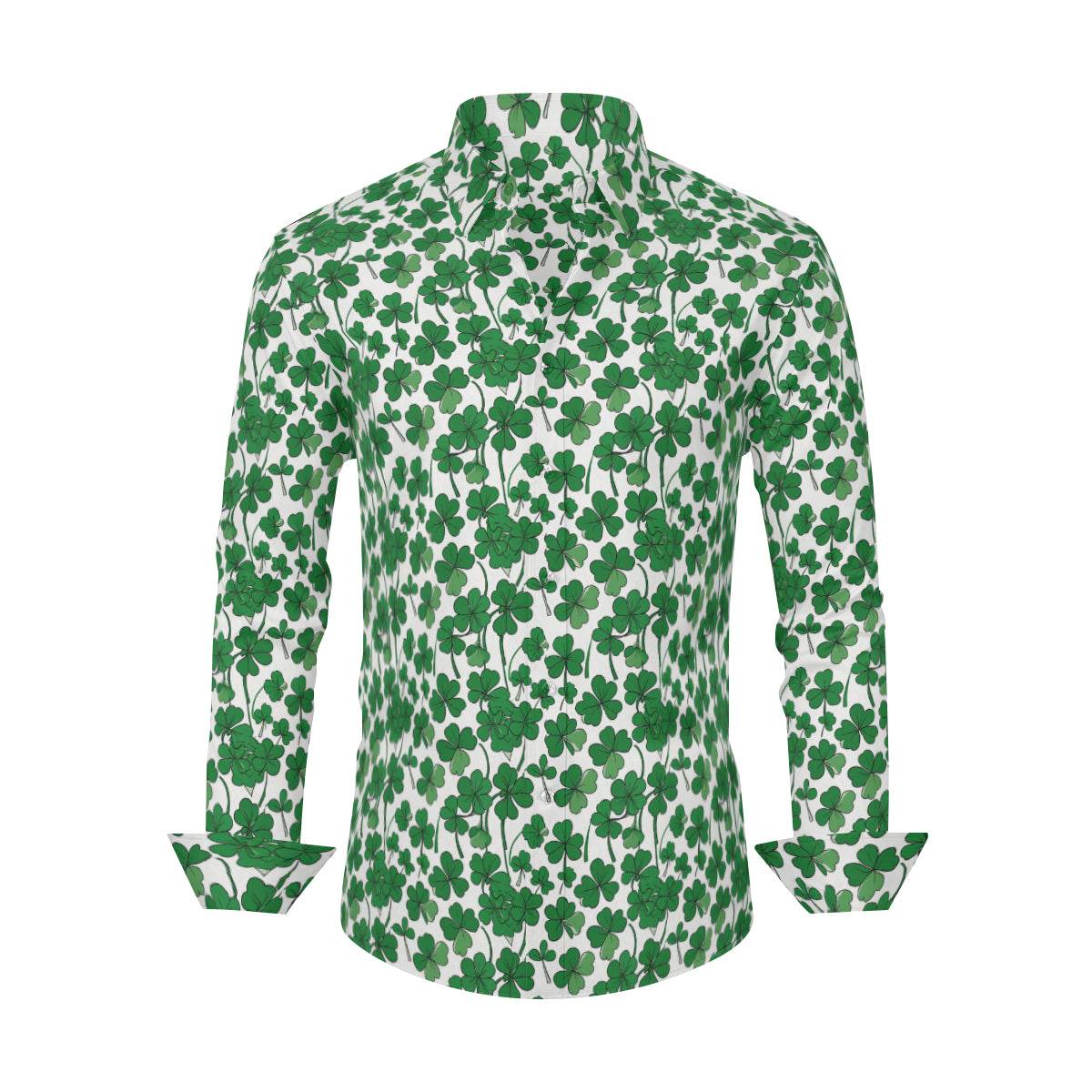 Little Clovers Men's Classic Long-Sleeved Shirt | Polyester - DeRose Seasonal