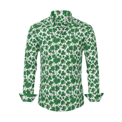 Little Clovers Men's Classic Long-Sleeved Shirt | Polyester - DeRose Seasonal