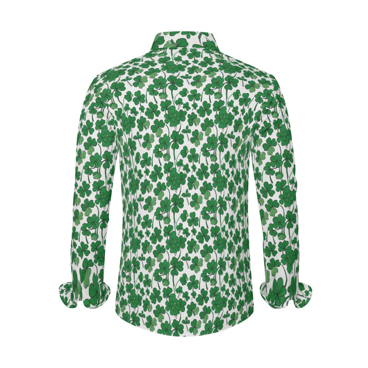 Little Clovers Men's Classic Long-Sleeved Shirt | Polyester - DeRose Seasonal