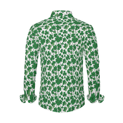 Little Clovers Men's Classic Long-Sleeved Shirt | Polyester - DeRose Seasonal