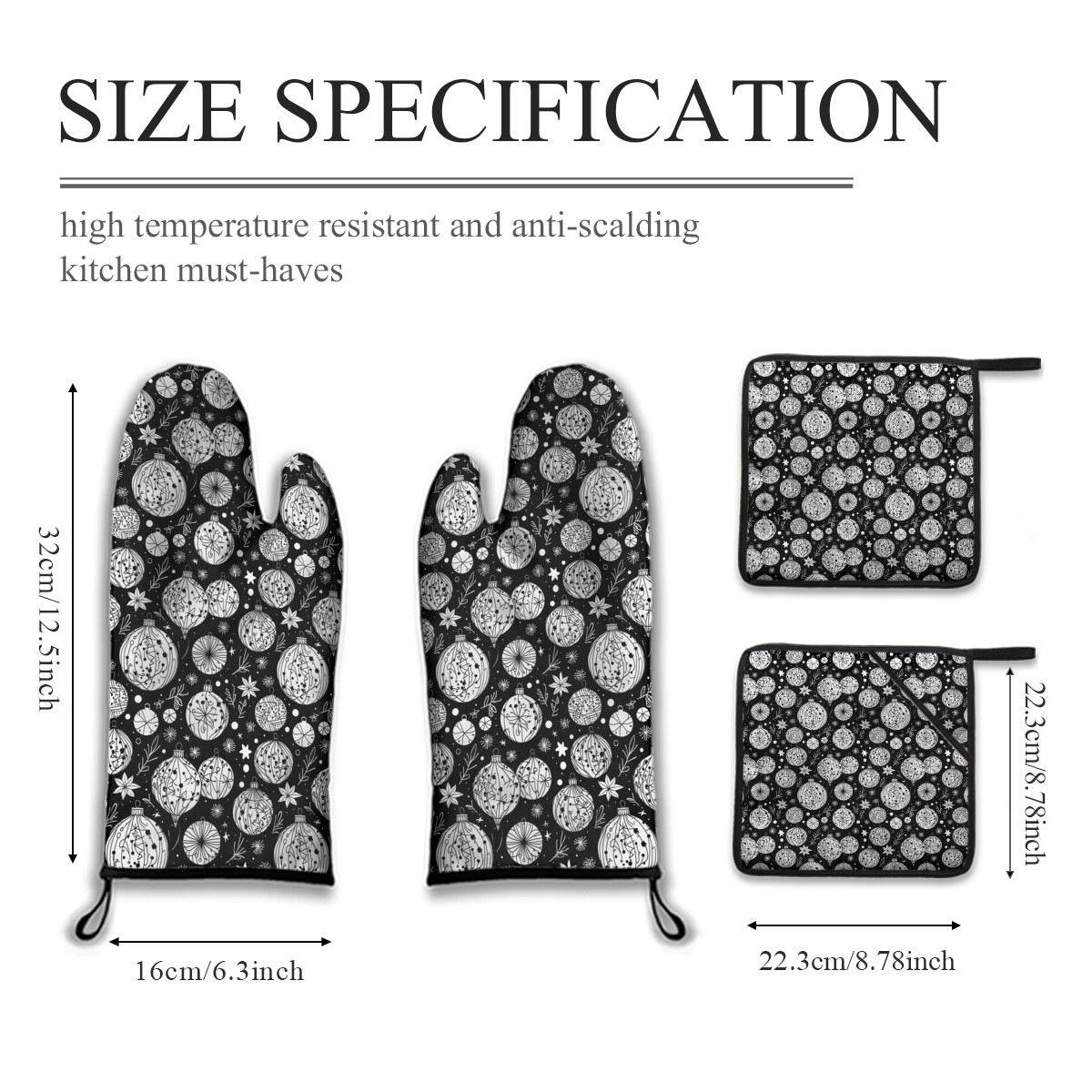 Kitchen insulation four-piece set | Polyester - Ornaments1-1 - DeRose Seasonal