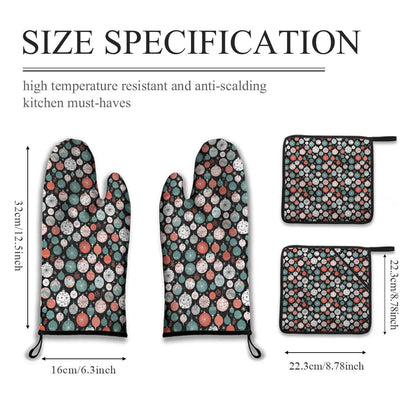 Kitchen insulation four-piece set | Polyester - Ornaments3-1 - DeRose Seasonal