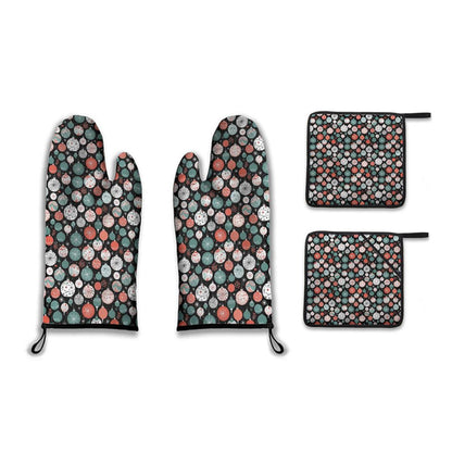 Kitchen insulation four-piece set | Polyester - Ornaments3-1 - DeRose Seasonal