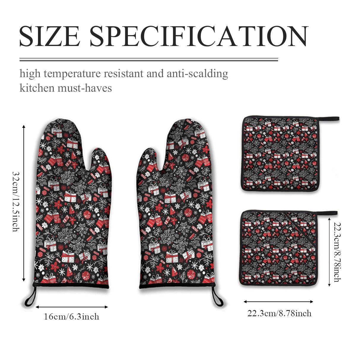 Kitchen insulation four-piece set | Polyester - presents1-1 - DeRose Seasonal