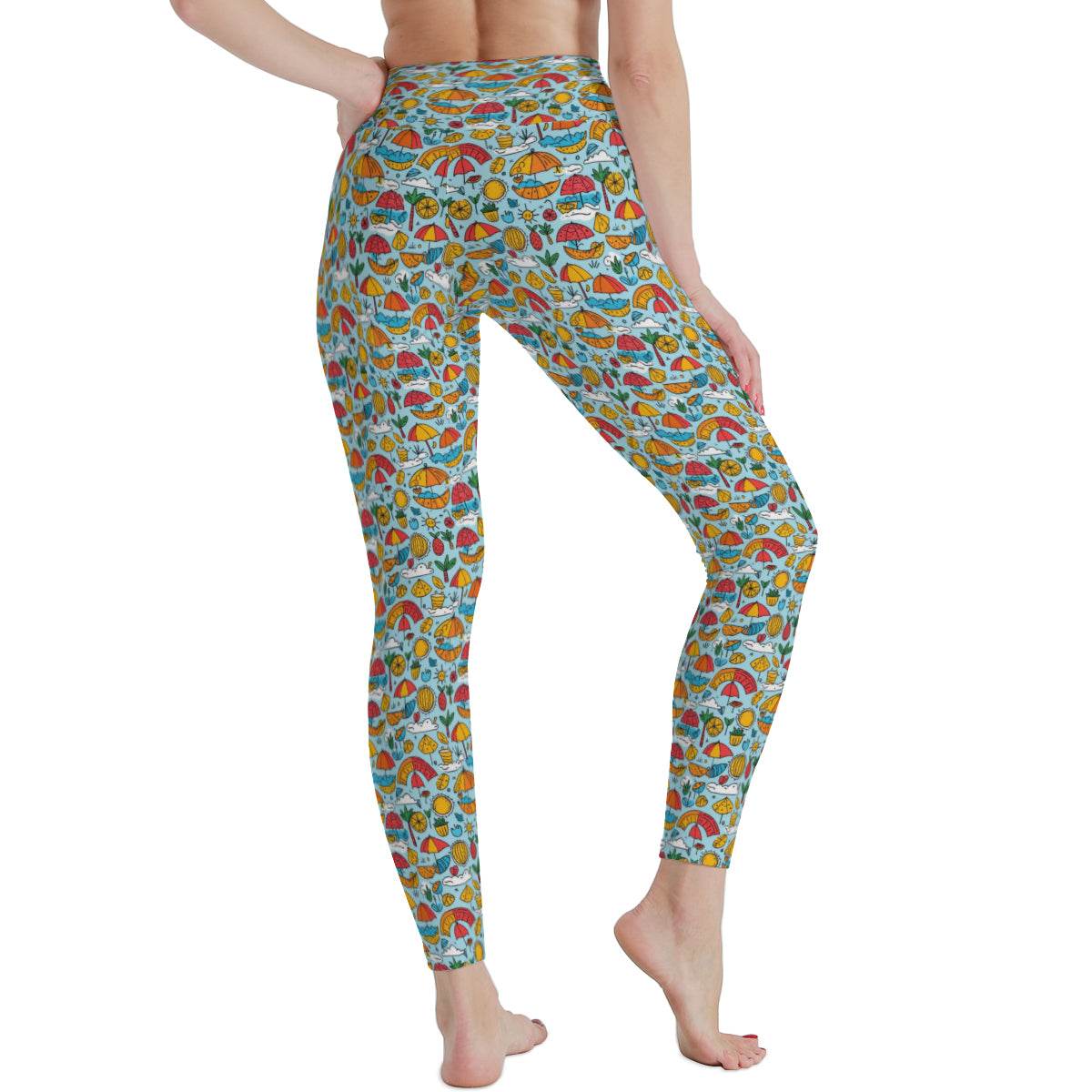 Fun of a Beach Women's Polyester Yoga pants Leggings - DeRose Seasonal