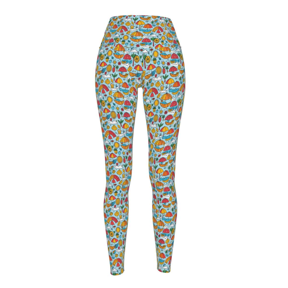 Fun of a Beach Women's Polyester Yoga pants Leggings - DeRose Seasonal