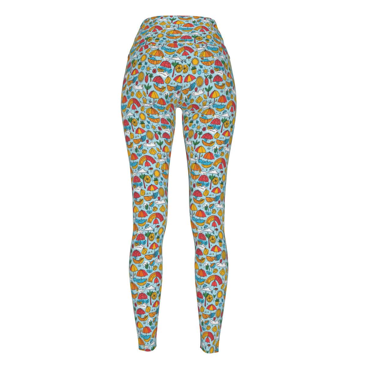Fun of a Beach Women's Polyester Yoga pants Leggings - DeRose Seasonal
