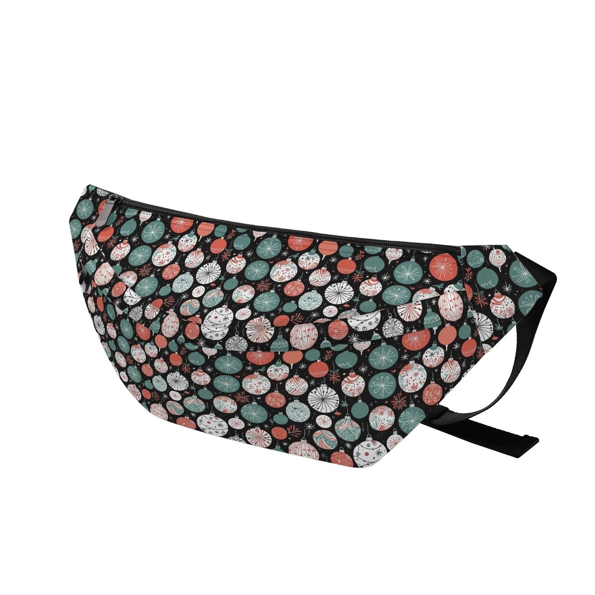 Large Christmas Colorful Ornament Fanny Pack - DeRose Seasonal