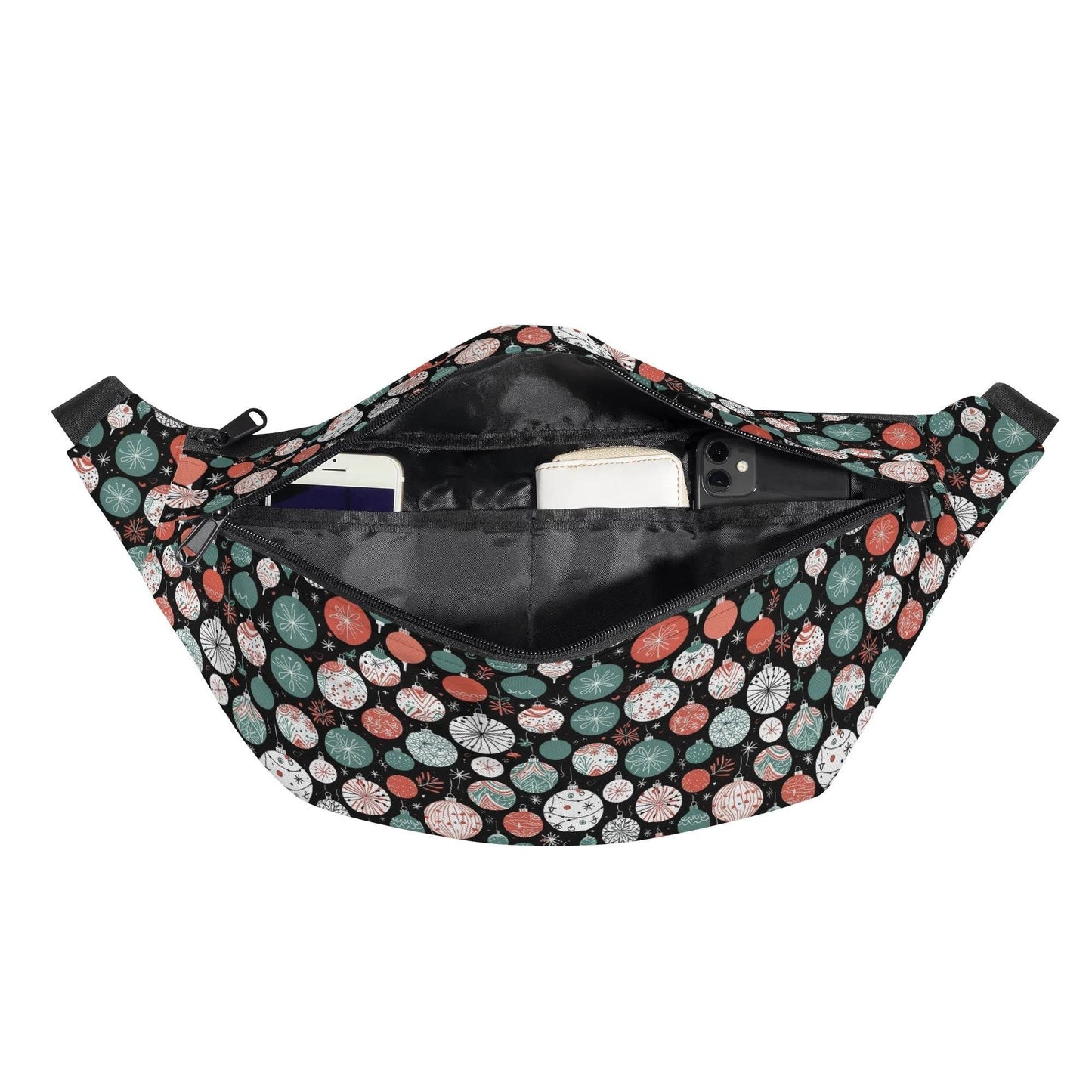 Large Christmas Colorful Ornament Fanny Pack - DeRose Seasonal