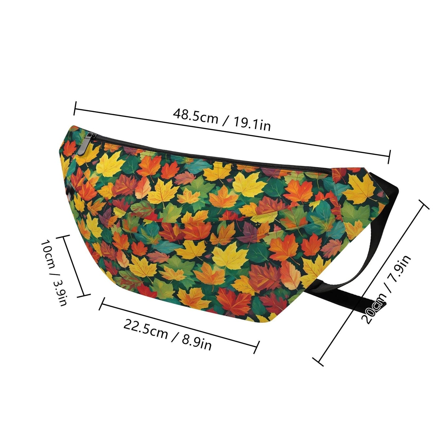 Large Colorful Leaves Fanny Pack - DeRose Seasonal